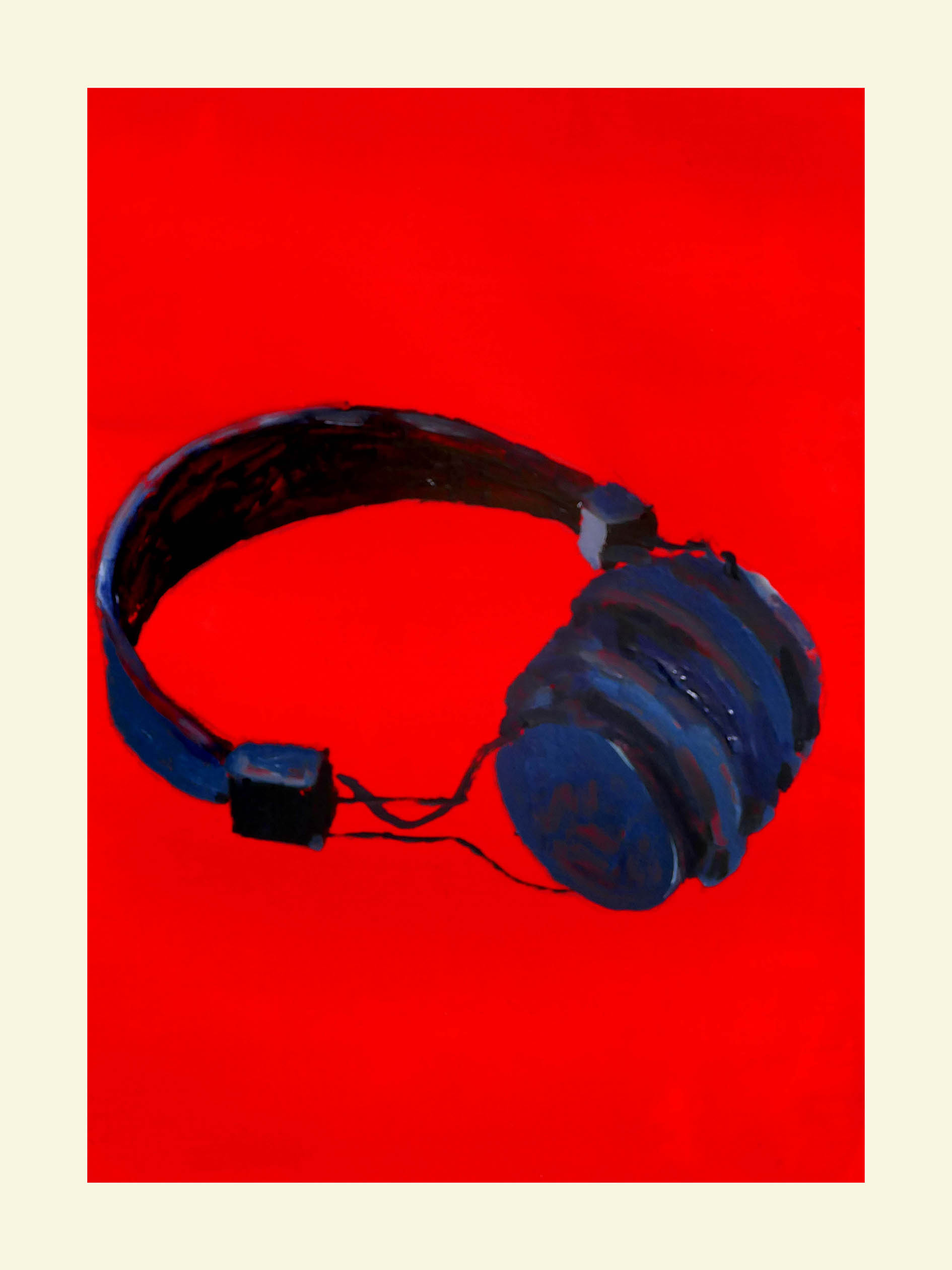 <em>Portrait en creux (recherche d’une anthologie) </em>, 2021, 33x24 cm, acrylic on paper.