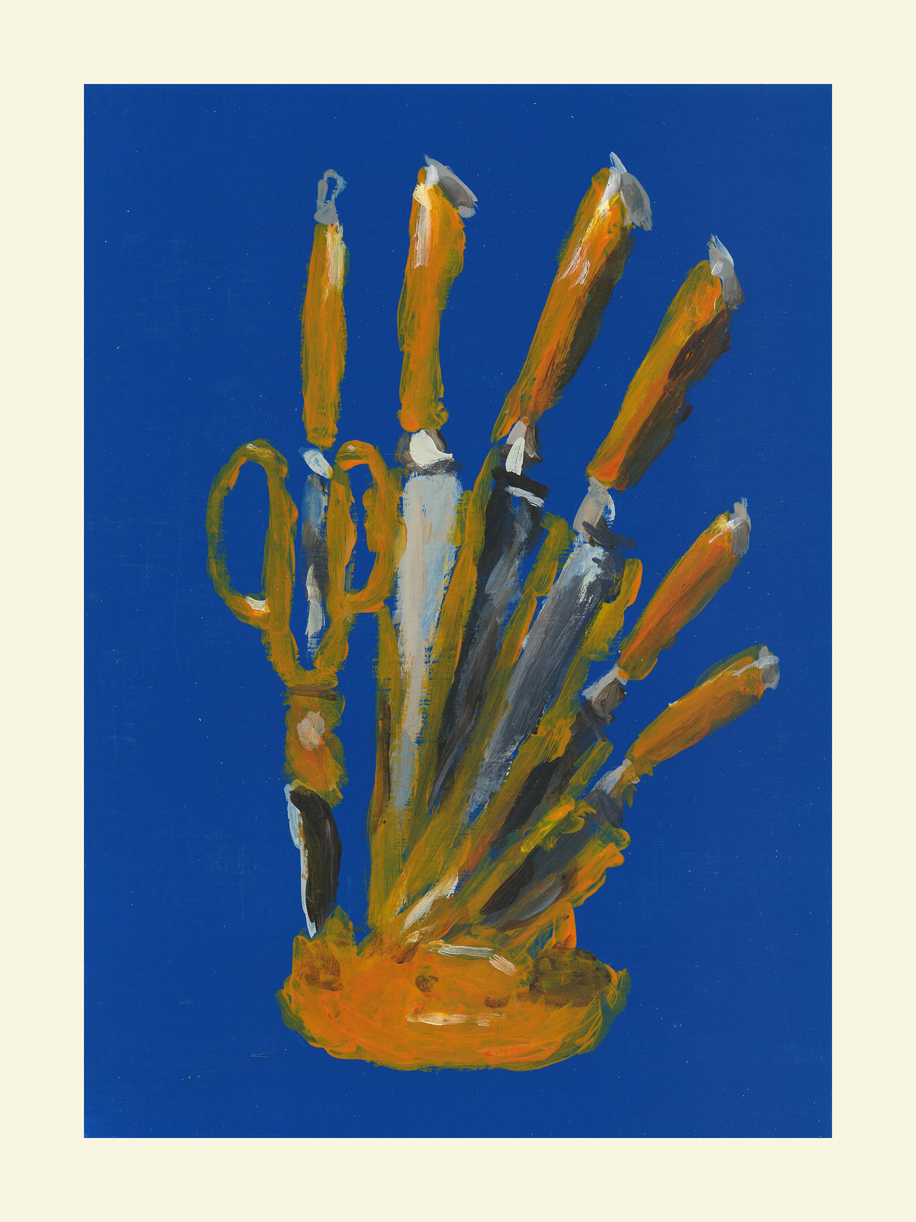 <em>Portrait en creux (recherche d’une anthologie) </em>, 2018, 33x24 cm, acrylic on paper.