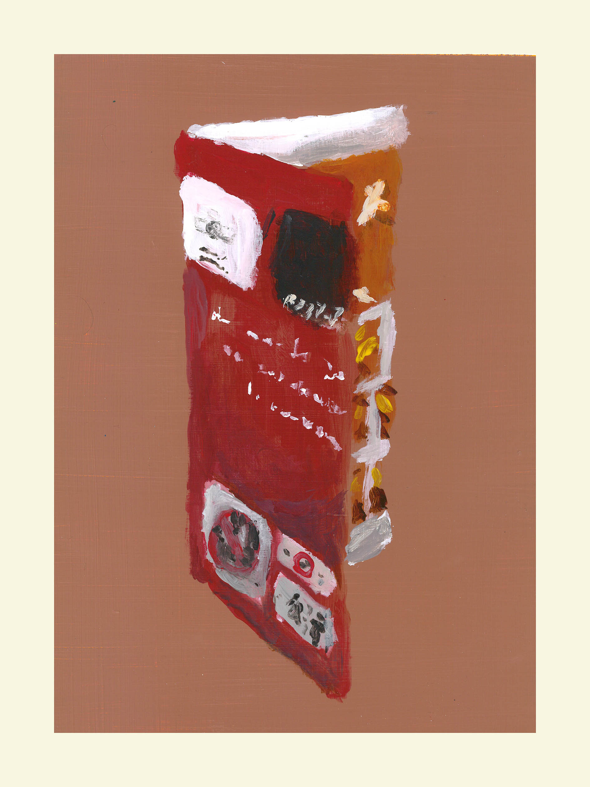 <em>Portrait en creux (recherche d’une anthologie) </em>, 2018, 33x24 cm, acrylic on paper.