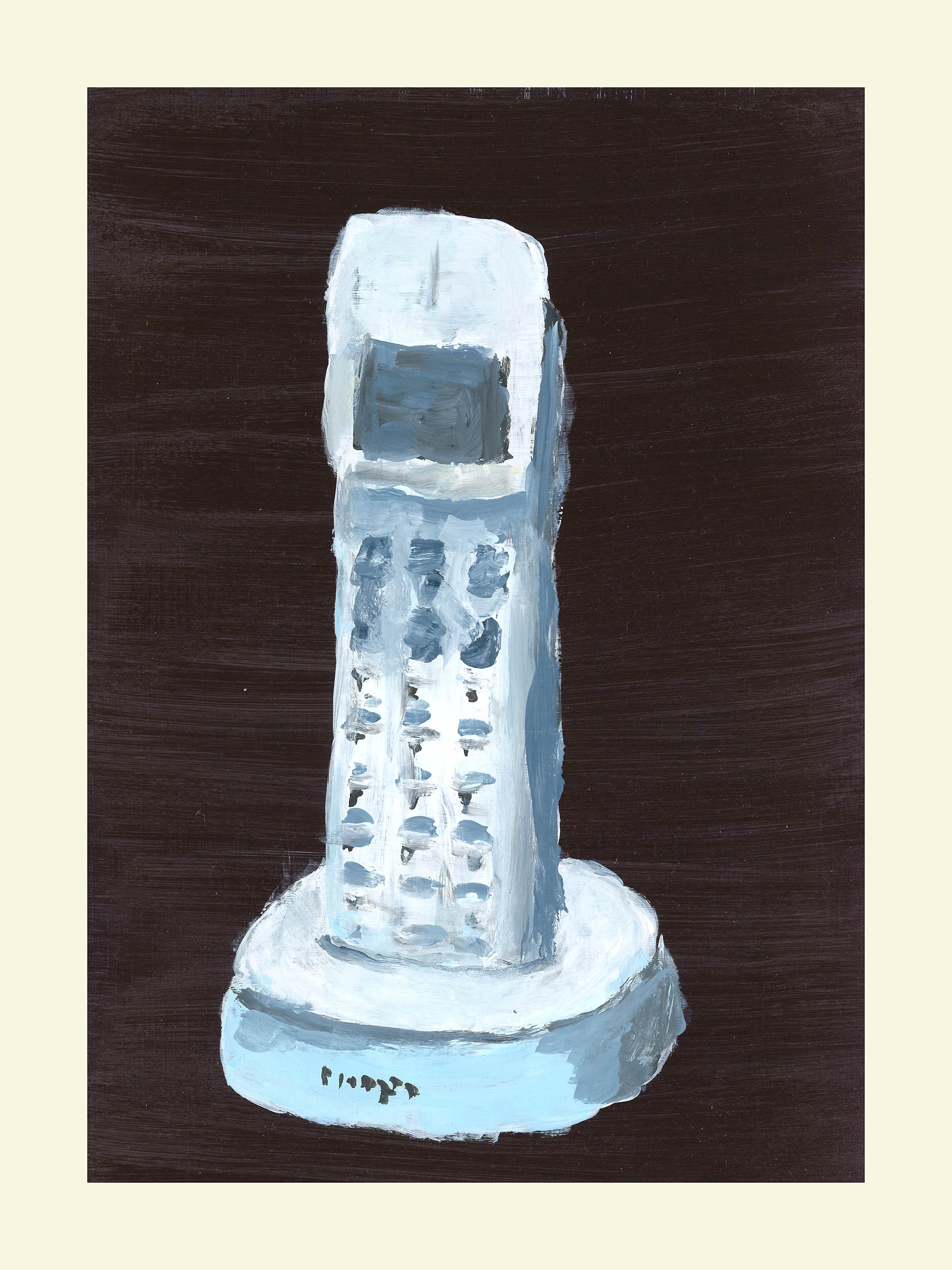 <em>Portrait en creux (recherche d’une anthologie) </em>, 2018, 33x24 cm, acrylic on paper.