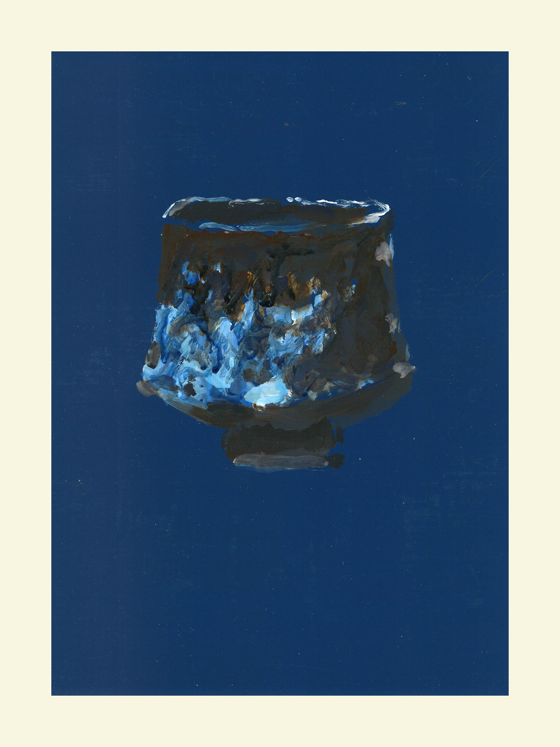 <em>Portrait en creux (recherche d’une anthologie) </em>, 2018, 33x24 cm, acrylic on paper.