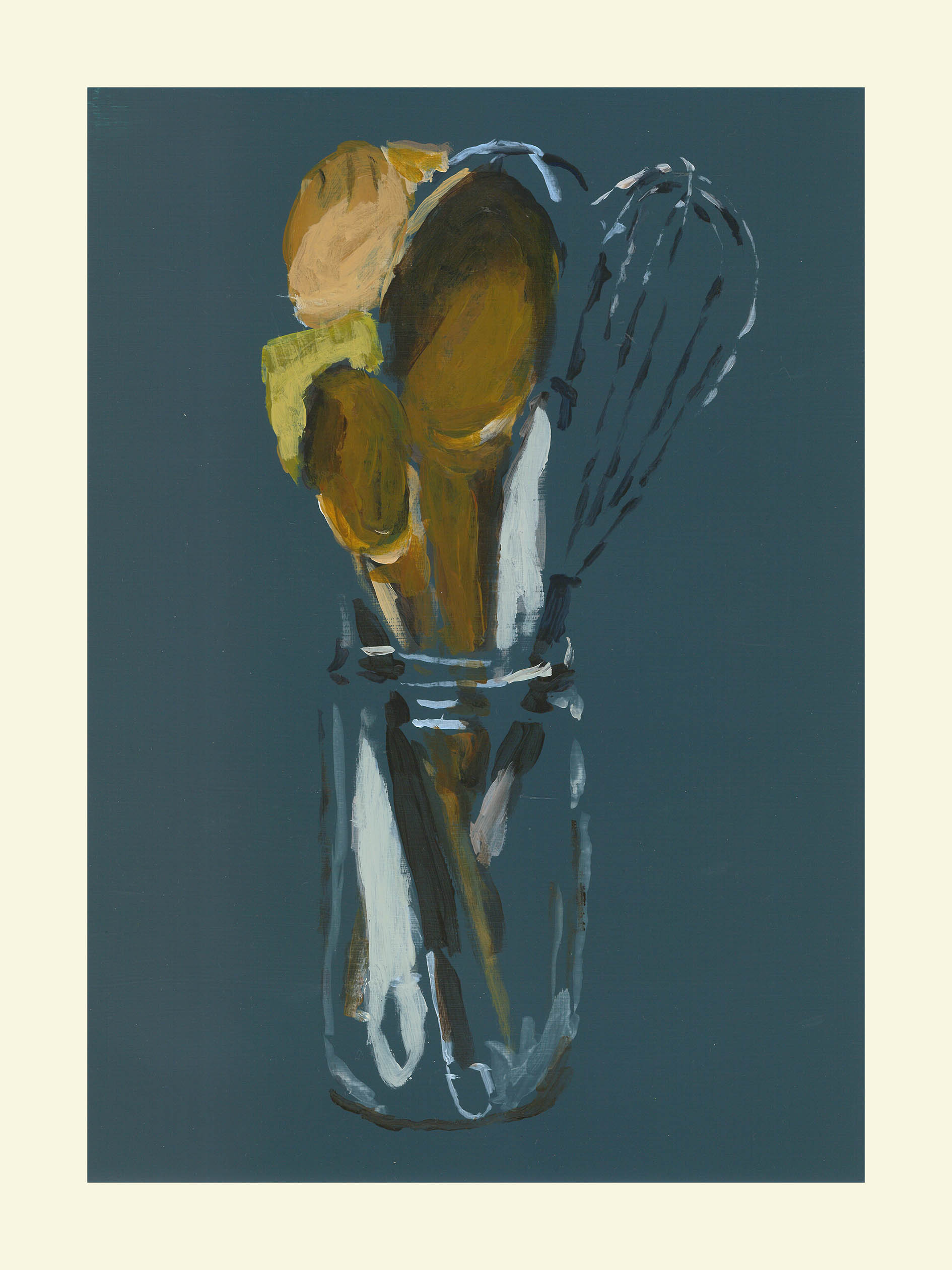 <em>Portrait en creux (recherche d’une anthologie) </em>, 2019, 33x24 cm, acrylic on paper.