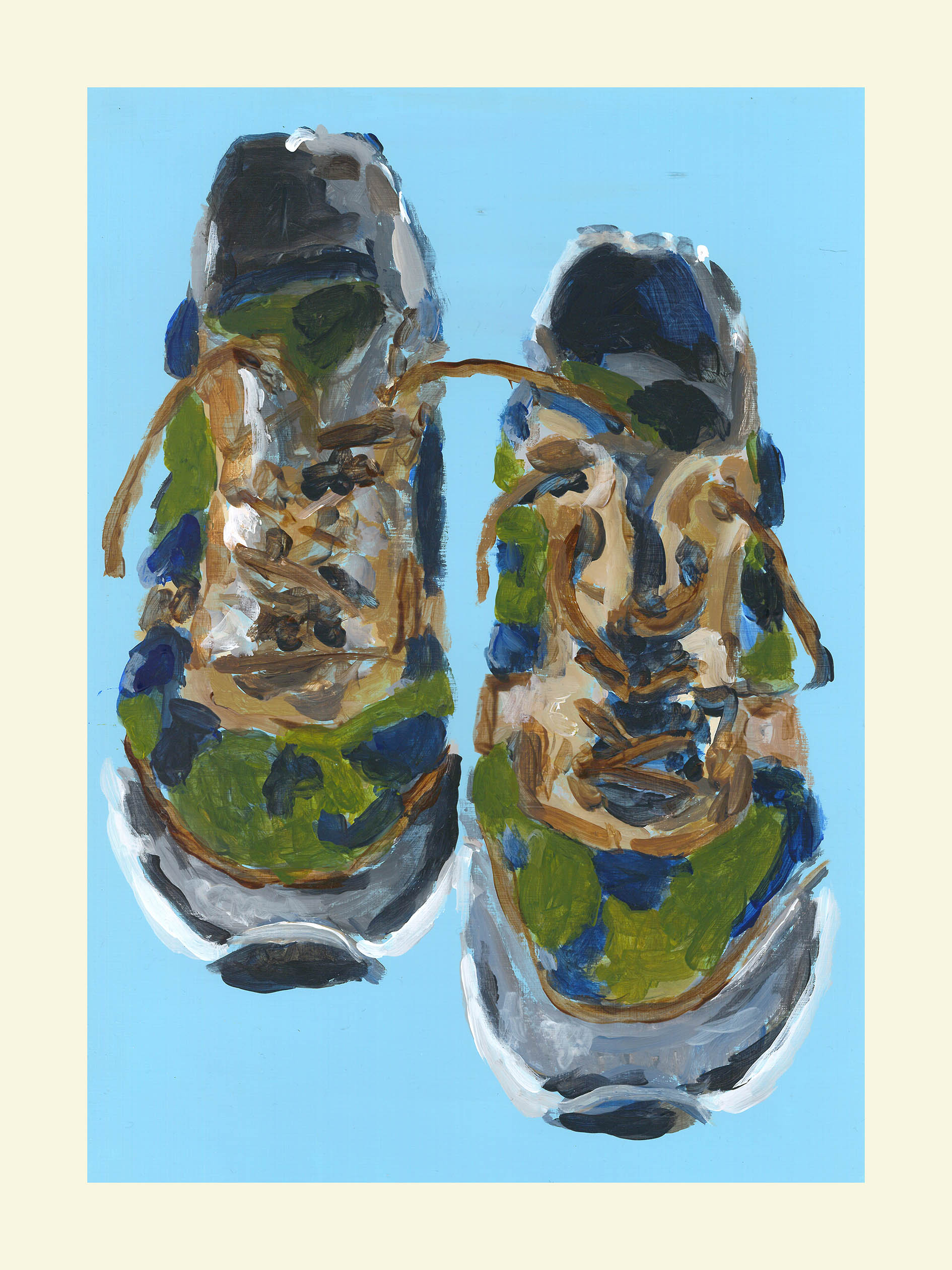 <em>Portrait en creux (recherche d’une anthologie) </em>, 2018, 33x24 cm, acrylic on paper.