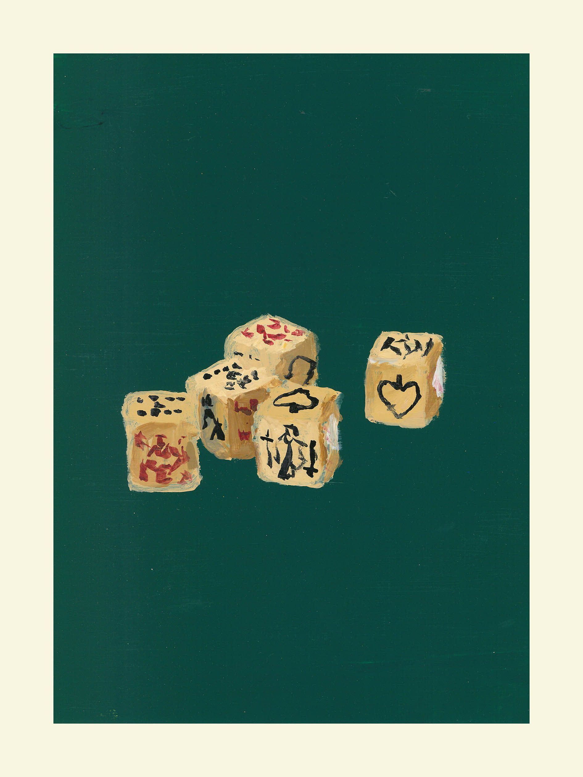 <em>Portrait en creux (recherche d’une anthologie) </em>, 2019, 33x24 cm, acrylic on paper.