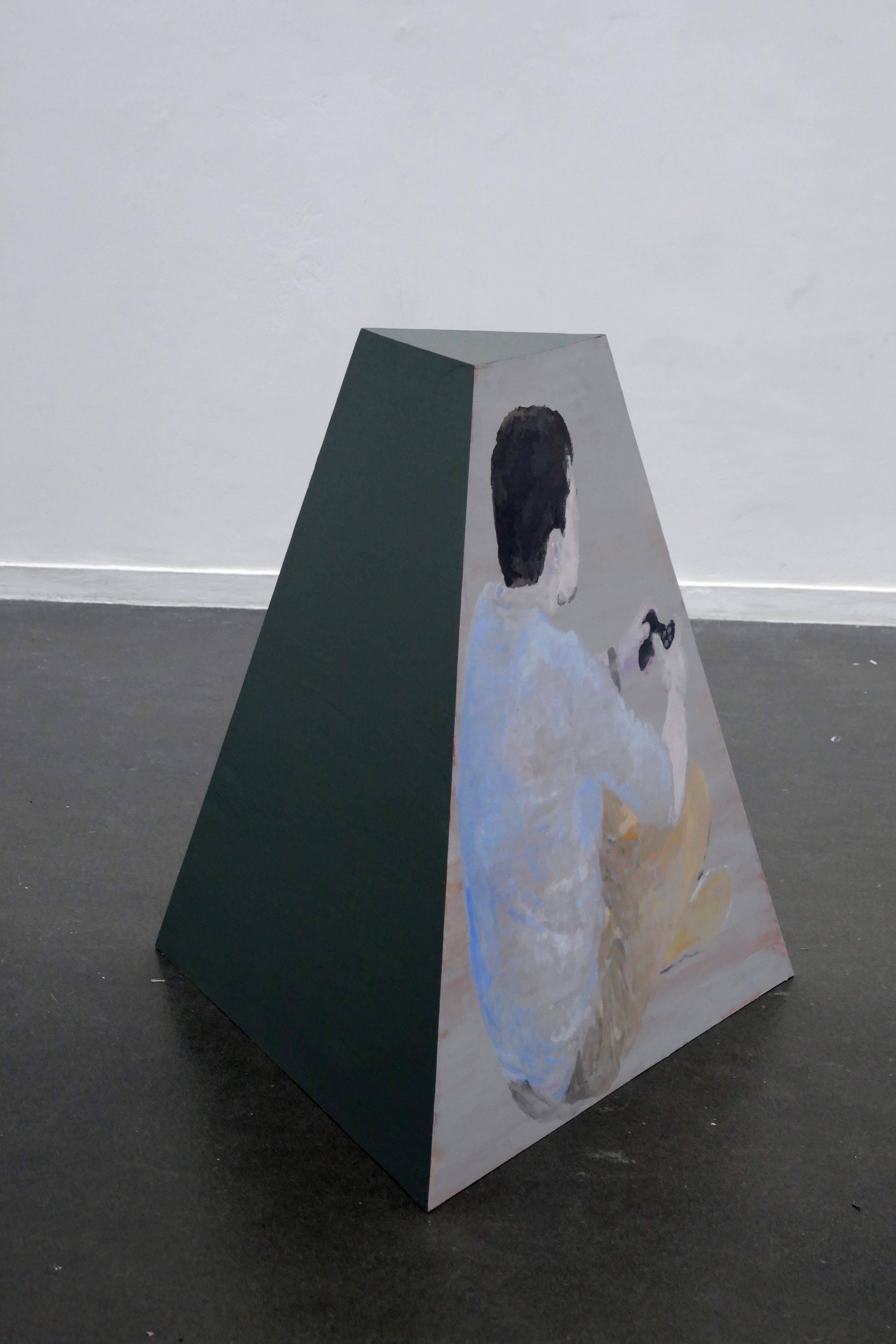 <em>Joueur</em>, 2017 80x80x80 cm, acrylic on wood.