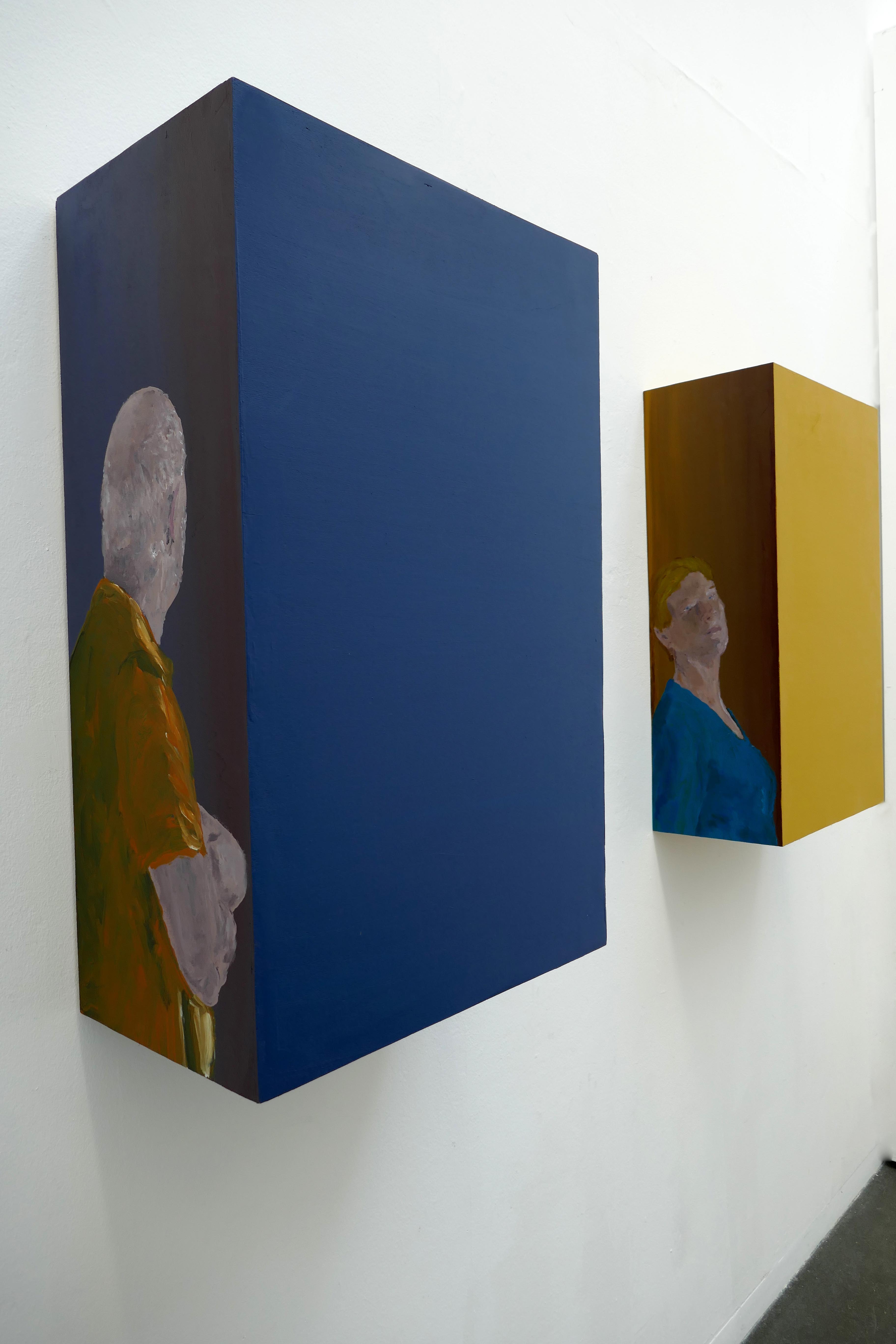 <em>Mis de côté (2) </em>, 2017, 80x25x50 cm 80x20x50 cm, 2017, acrylic and ink on wood.