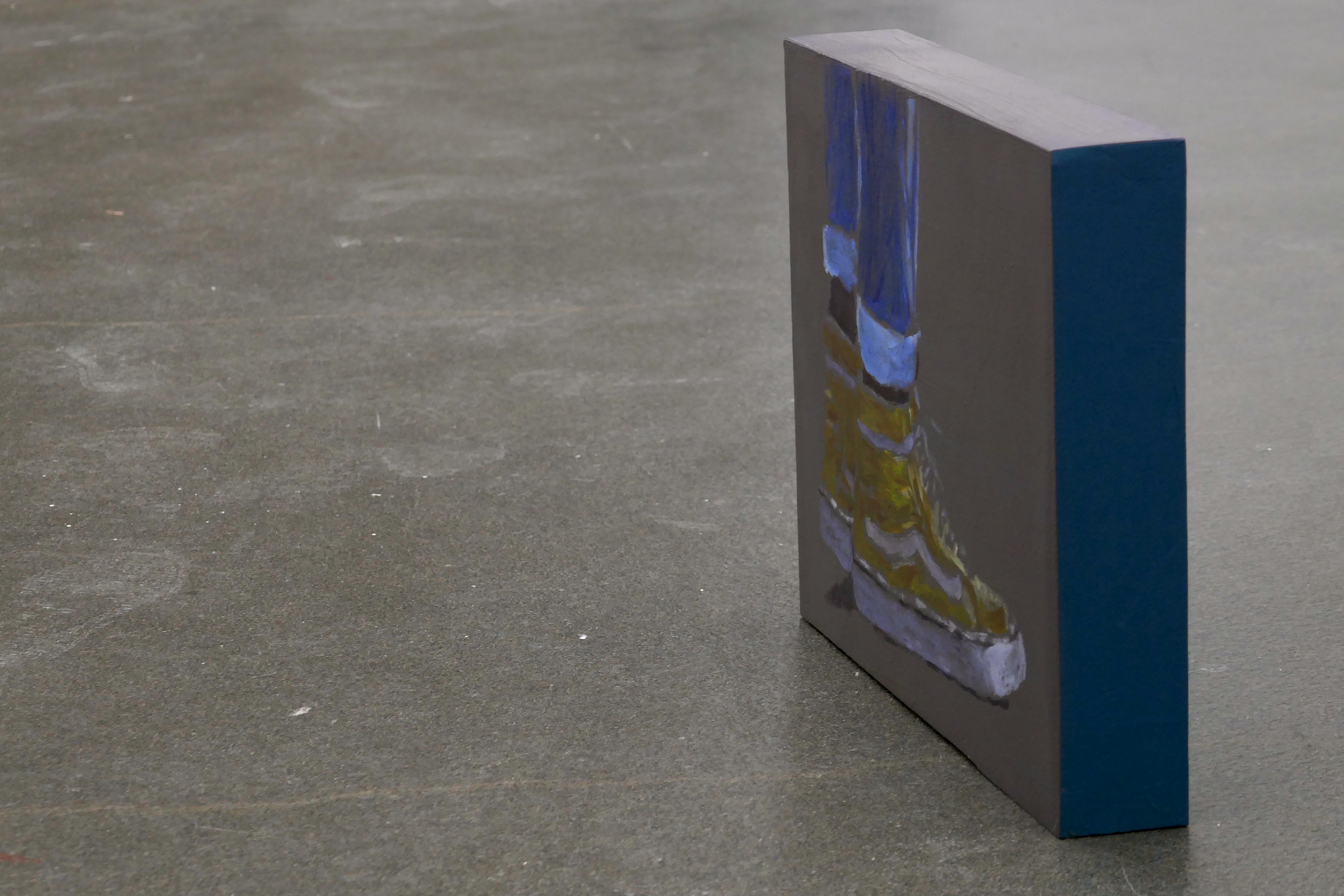 <em>Portraits de pieds</em>, 2017, variable dimensions, acrylic and ink on wood.