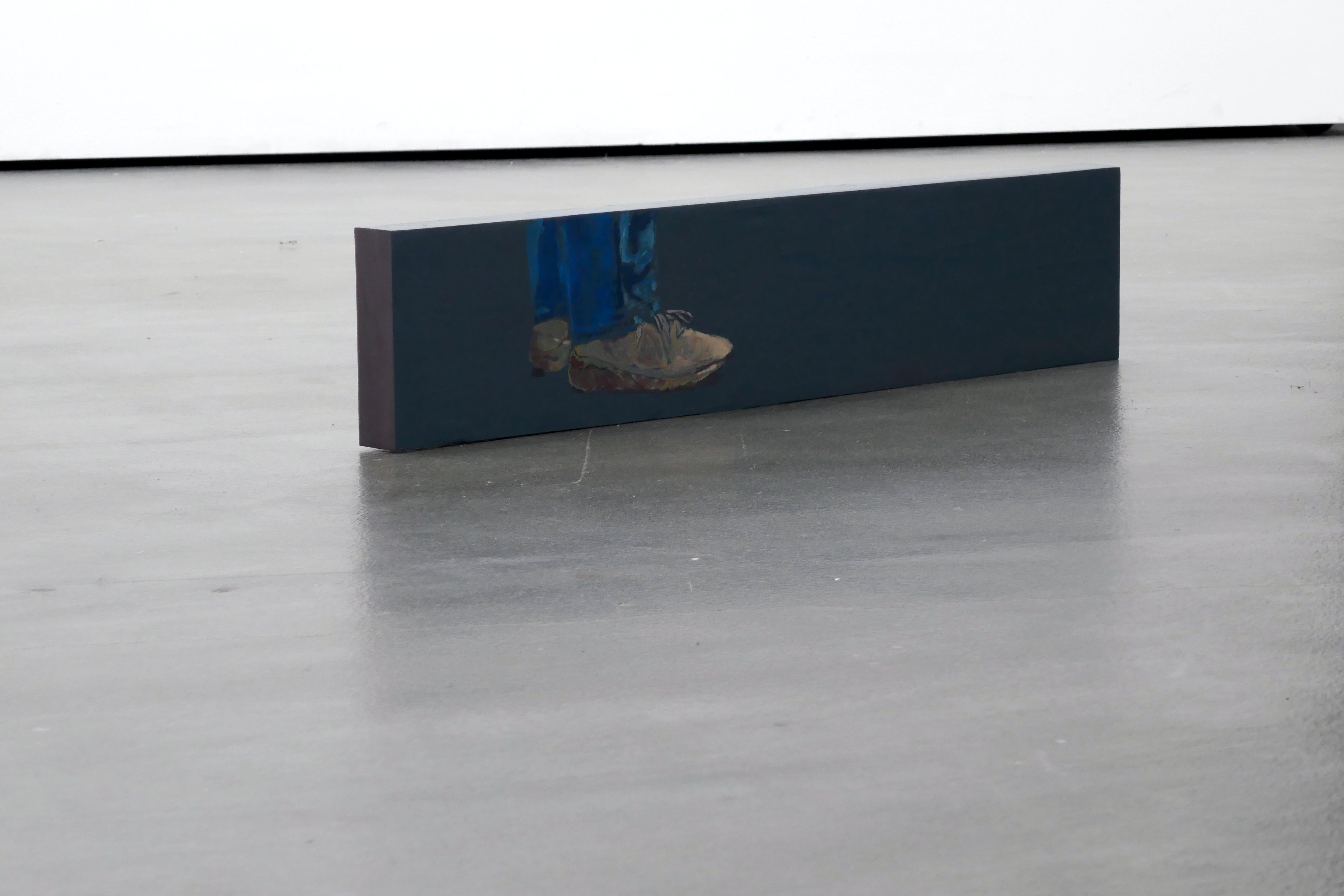 <em>Portraits de pieds</em>, 2017, variable dimensions, acrylic and ink on wood.