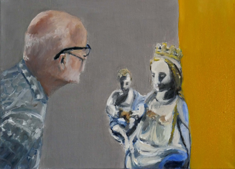 <em>Charles-regardent-la-vierge</em>, 2018,